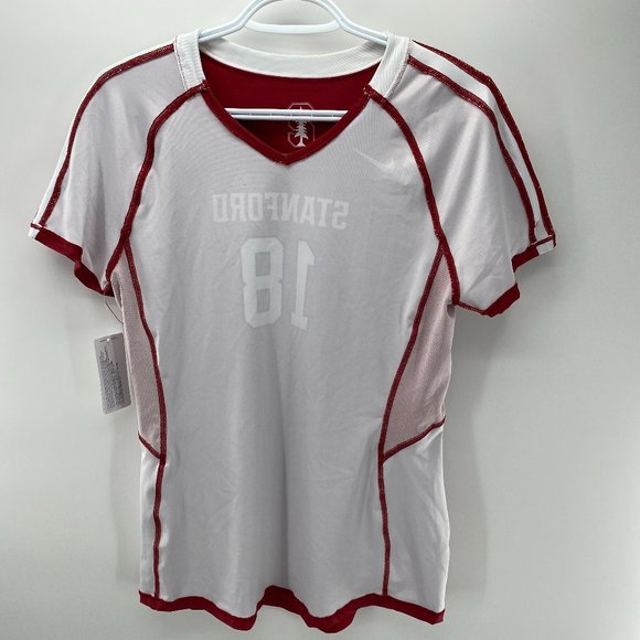 Nike STANFORD Red w/ White Print T-Shirt Men's Size Med Regular Fit #18 - Picture 4 of 9